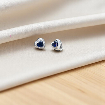 Romantic 925 silver heart stone earrings, adding a soft and charming appeal to your jewelry collection.