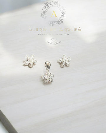 925 Silver Earring & Pendant Set