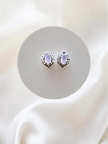 925 Silver Light Pink Earrings