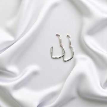 925 Silver Heart Hoop Earrings