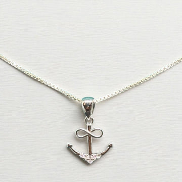 925 Silver Anchor Necklace