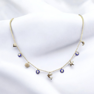 925 Silver Evil Eye Short Necklace