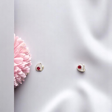 Bold 925 silver red stone earrings, designed to add a pop of color and vibrance to your look.