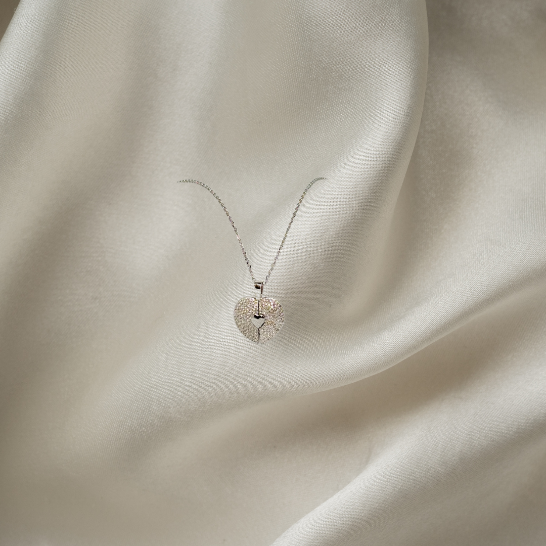 Silver 925 Necklace with Heart Pendant