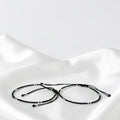 925 silver black thread Nazarband anklet, designed with a chic black thread for an edgy and modern look.
