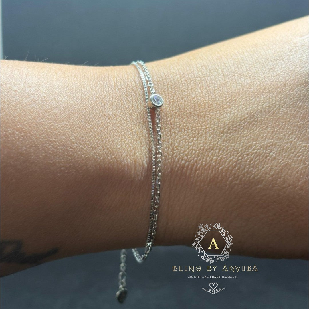 925 Silver Stone Bracelet