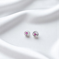 Beautiful 925 silver earrings with a floral design and stunning stone details.