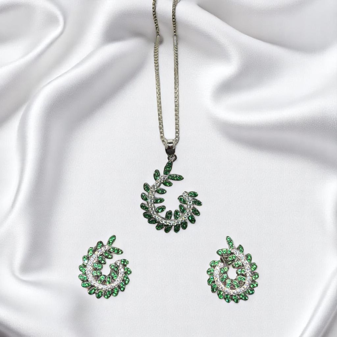 925 Silver Earring & Pendant Set