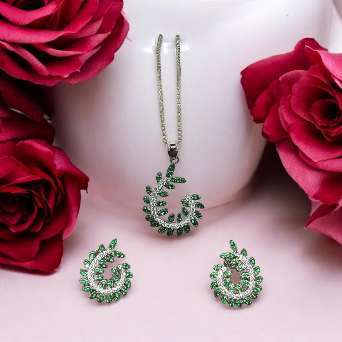 925 Silver Earring & Pendant Set