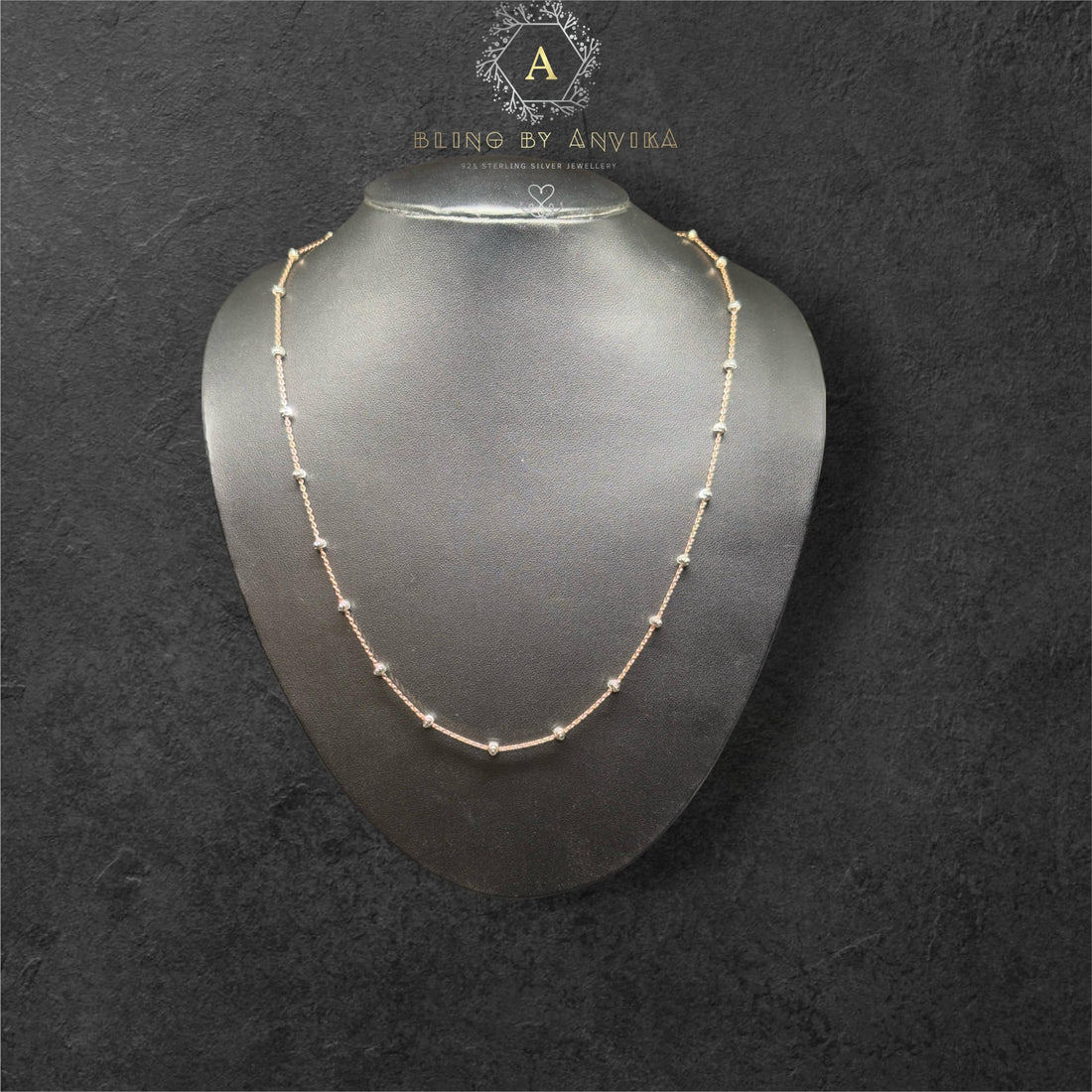 925 Silver Rose gold Plated Neck Chain