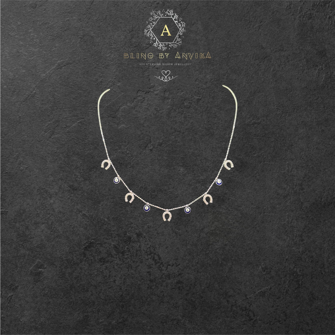 925 Silver Evil Eye Short Necklace