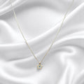 Delicate 925 silver ultra-lightweight heart necklace, designed for effortless elegance and comfort.