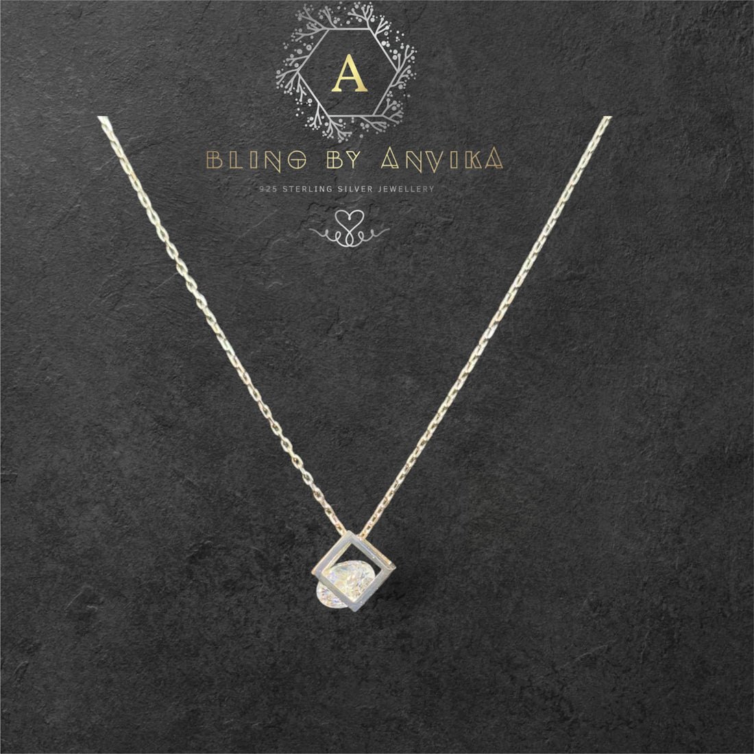 925 Silver Ultra-Lightweight Heart Necklace