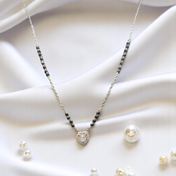 925 Silver Heart Mangalsutra Necklace