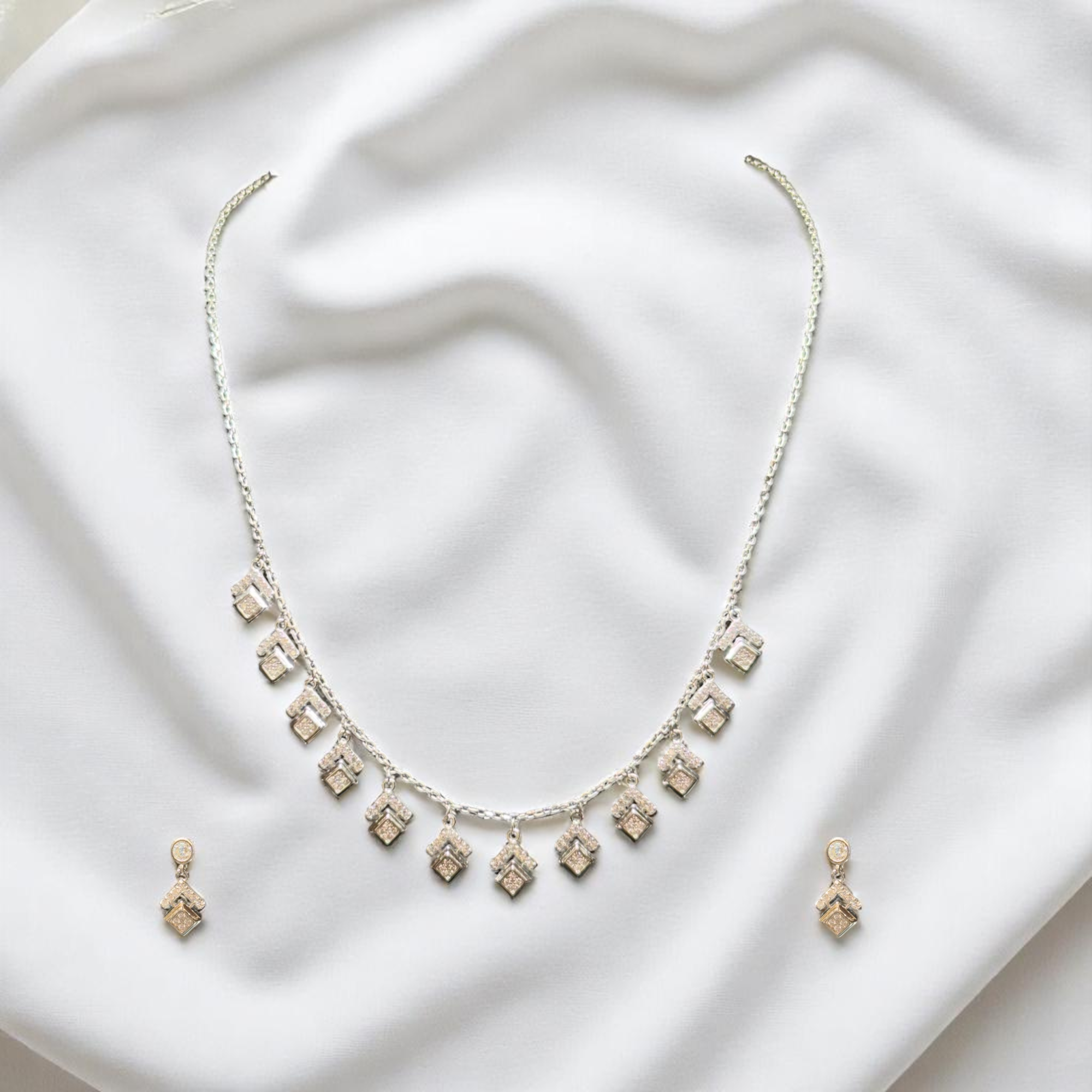 925 Silver Necklace & Earrings Set