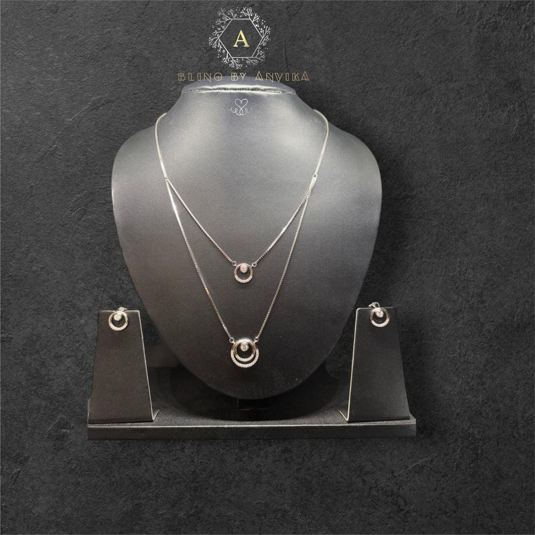 925 Silver Necklace & Earrings Set