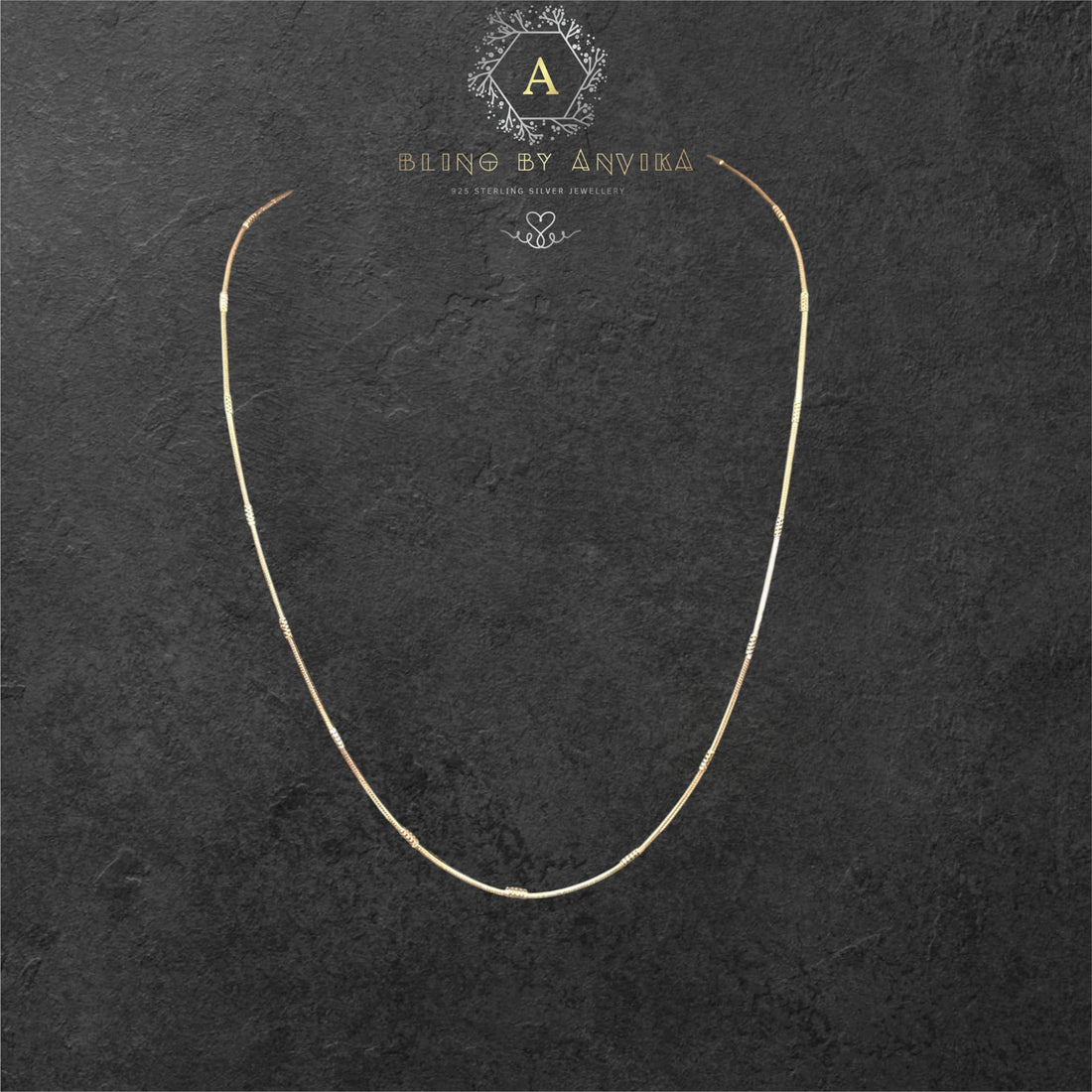925 Silver Rose Gold plated Neck Chain