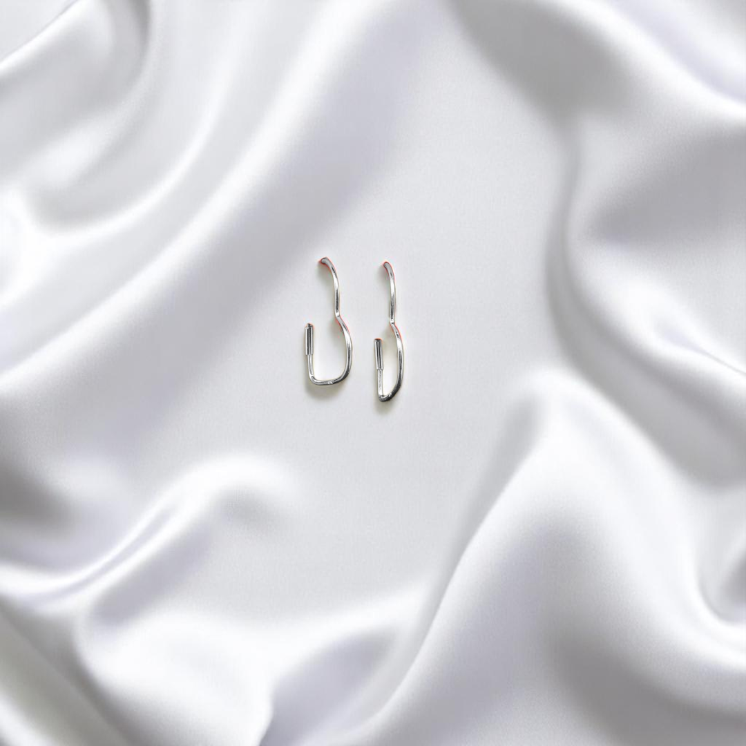 925 Silver Heart Hoop Earrings