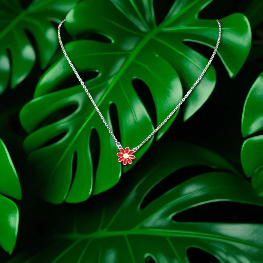 925 Silver Flower Necklace