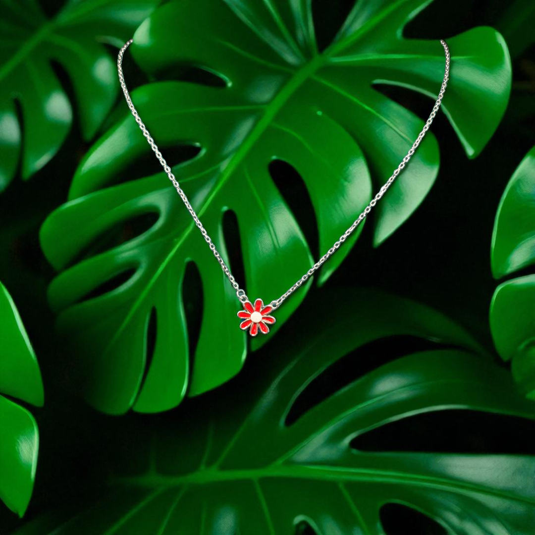 925 Silver Flower Necklace
