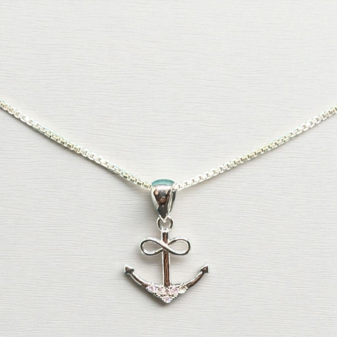925 Silver Anchor Necklace