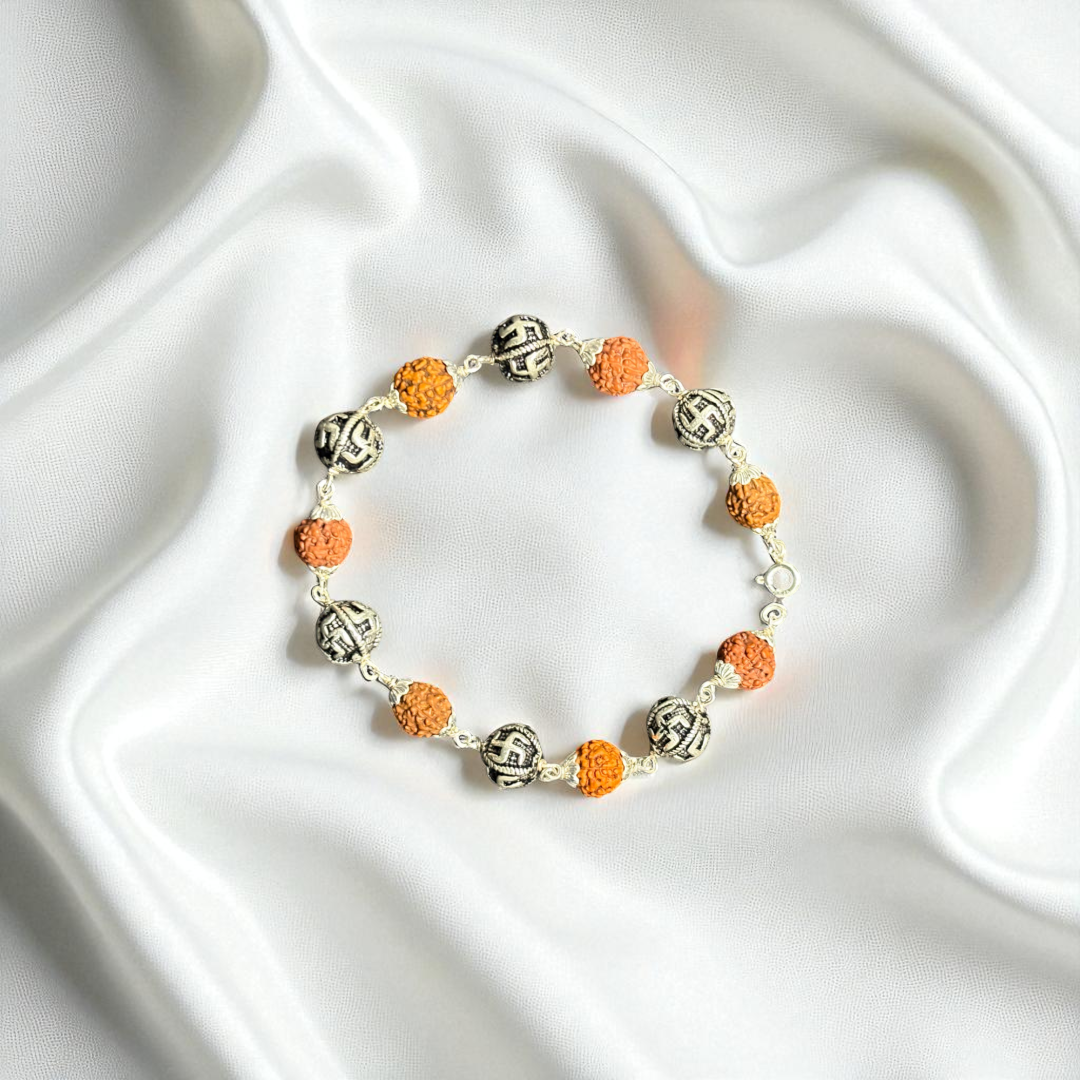 925 Silver Rudraksh Men's Bracelet