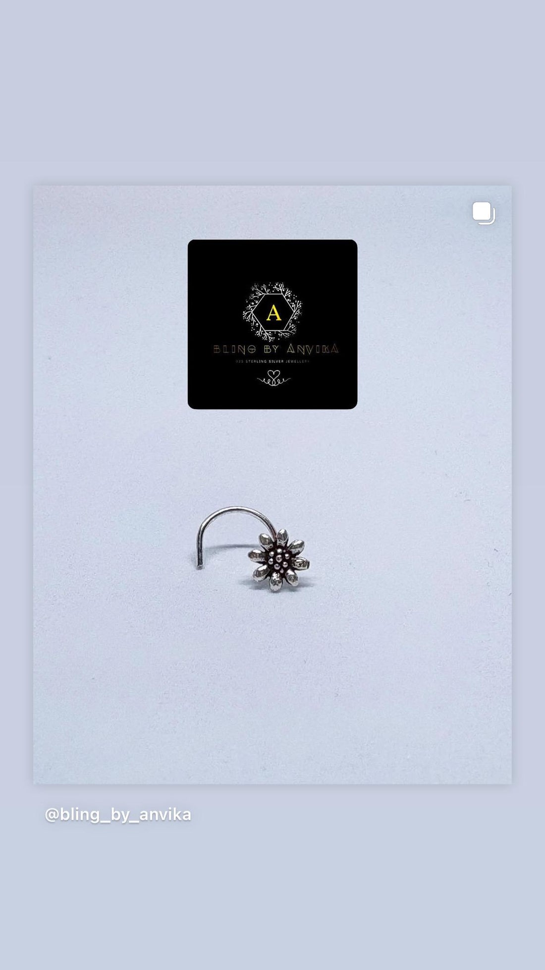925 Silver Flower Nose Pin