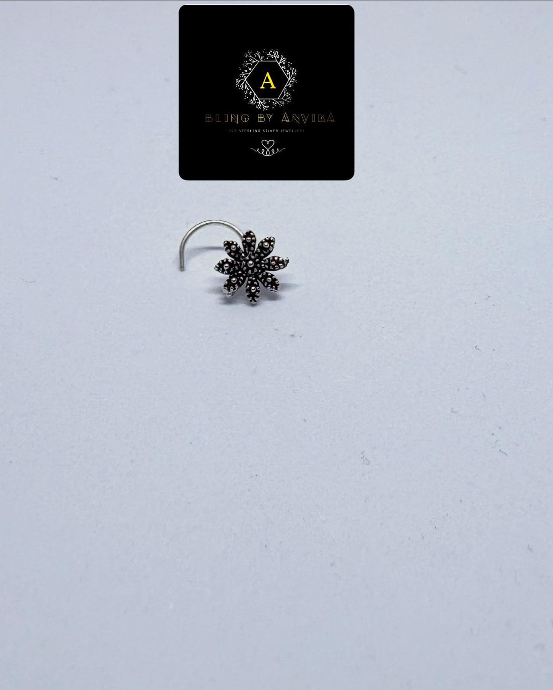 925 Silver Flower Nose Pin