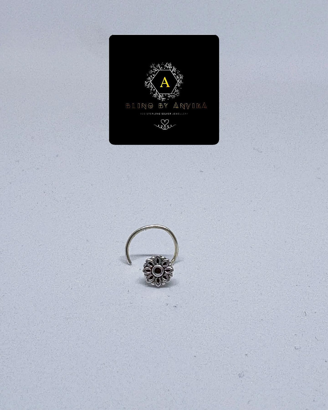 925 Silver Flower Nose Pin