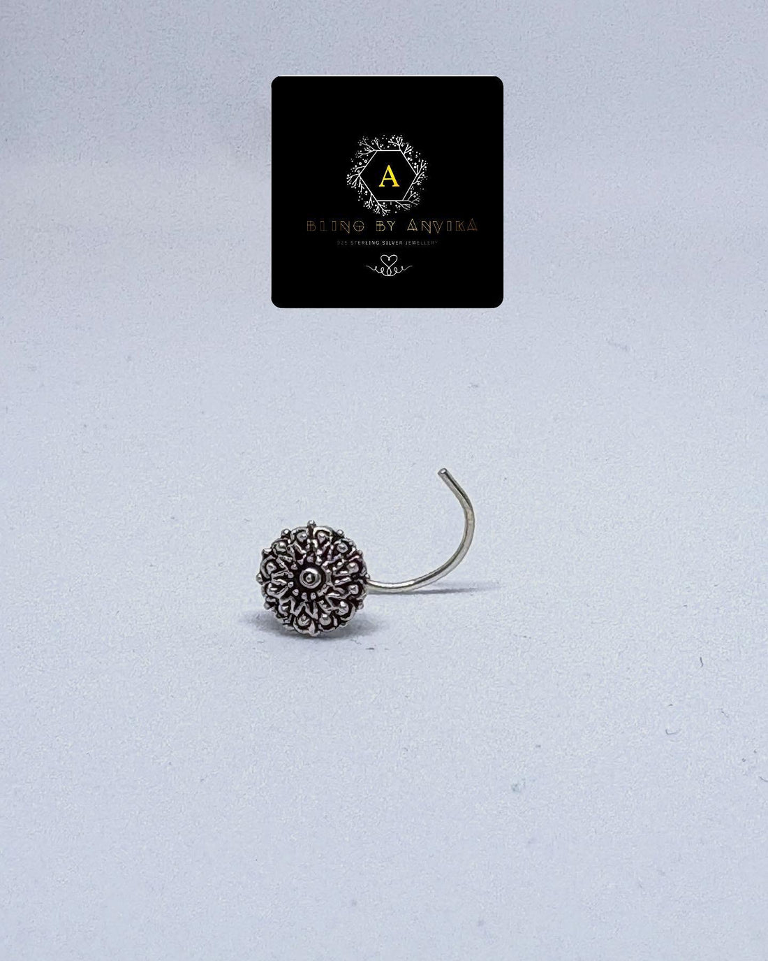 925 Silver Flower Nose Pin