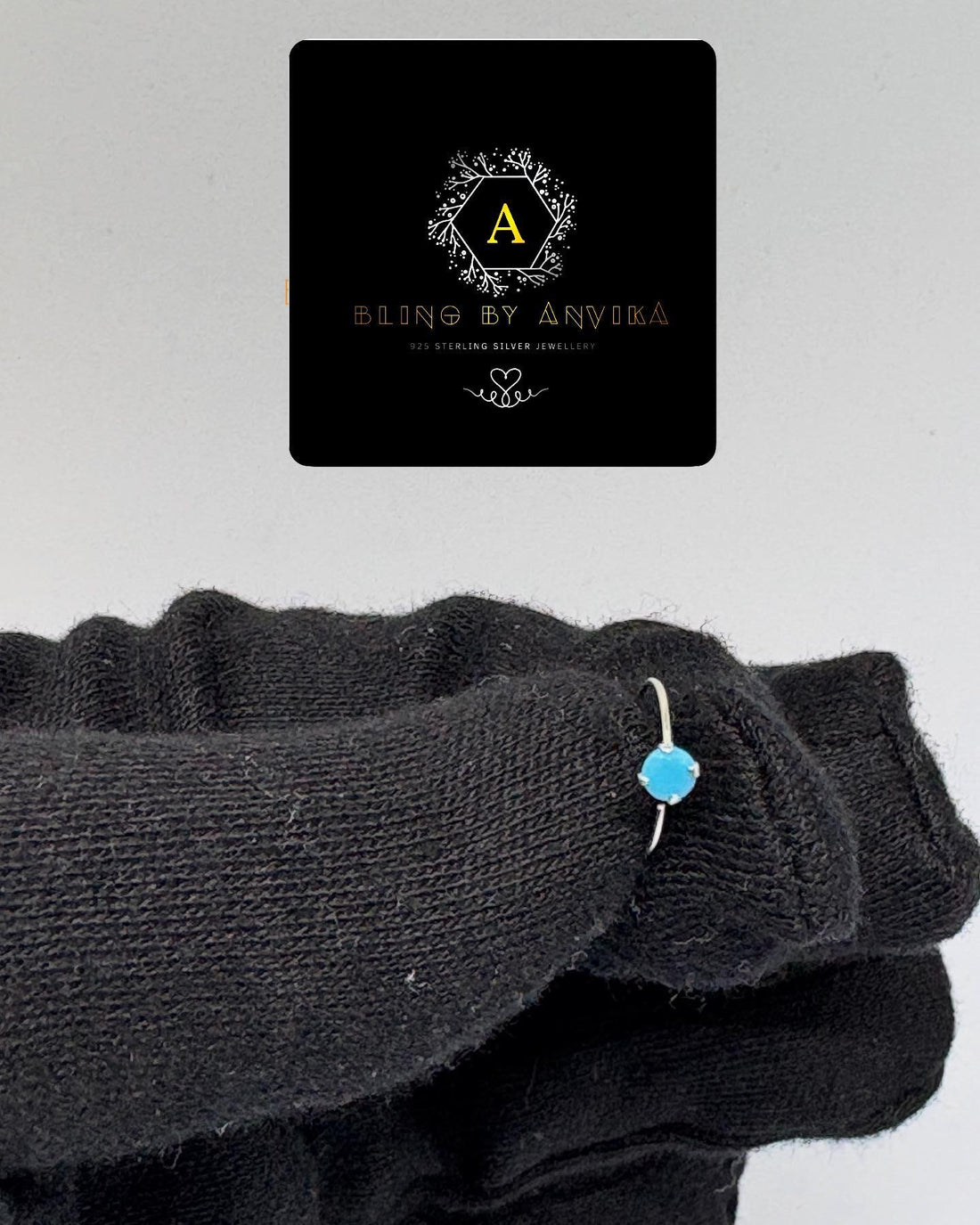 925 Silver Stone Nose Ring