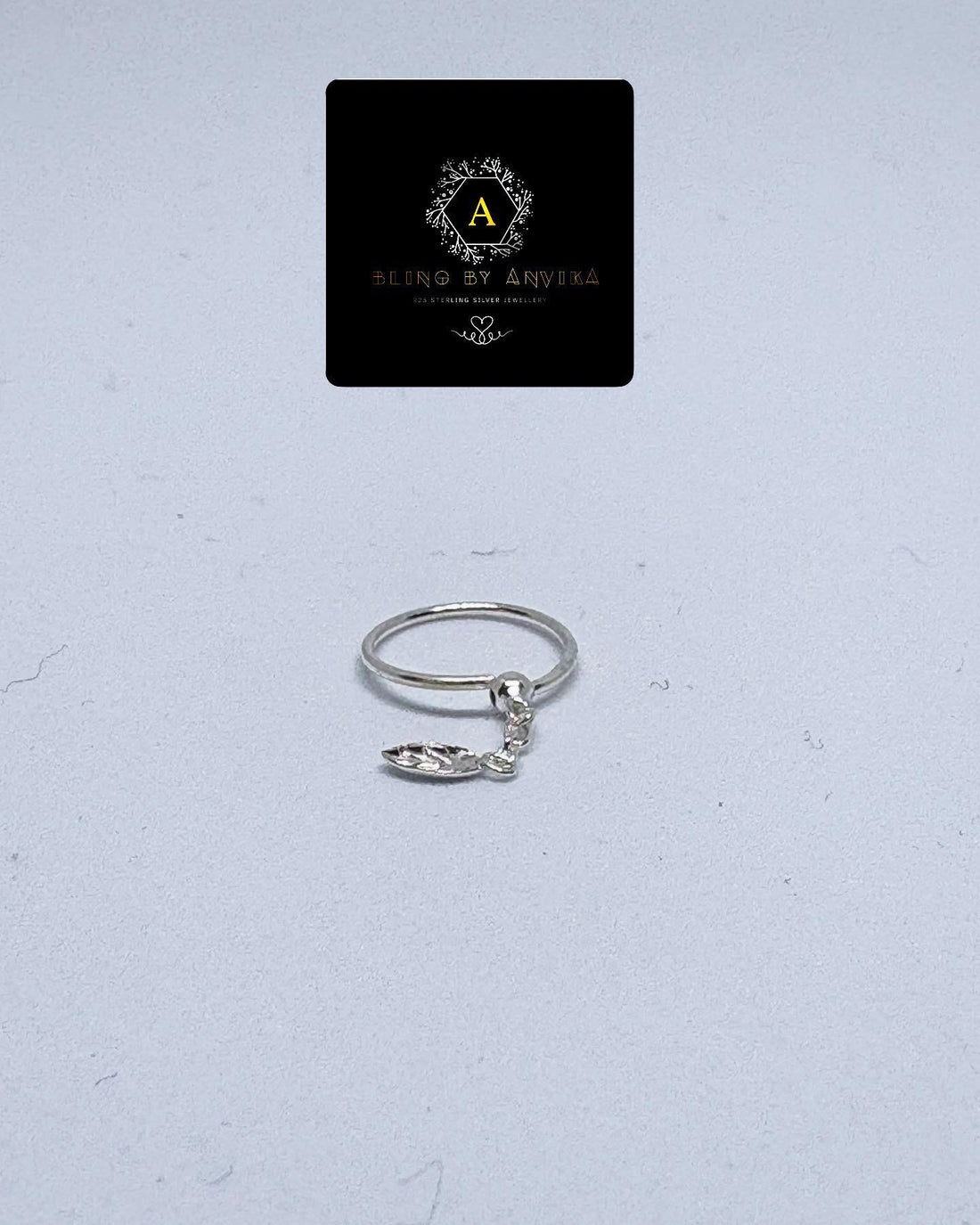 925 Silver Nose Ring with Hanging Leaf