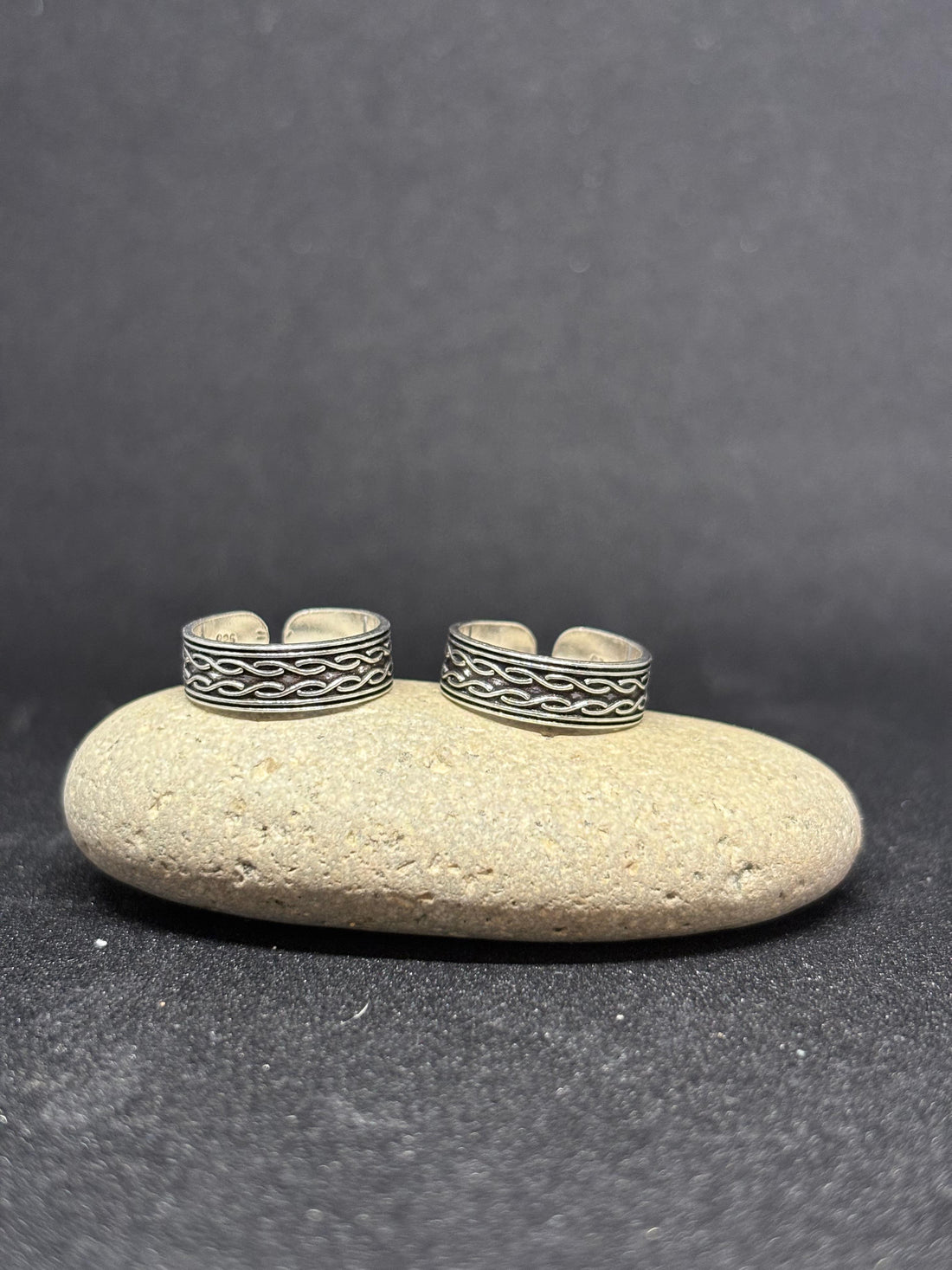 925 Silver Oxidized Toe Rings