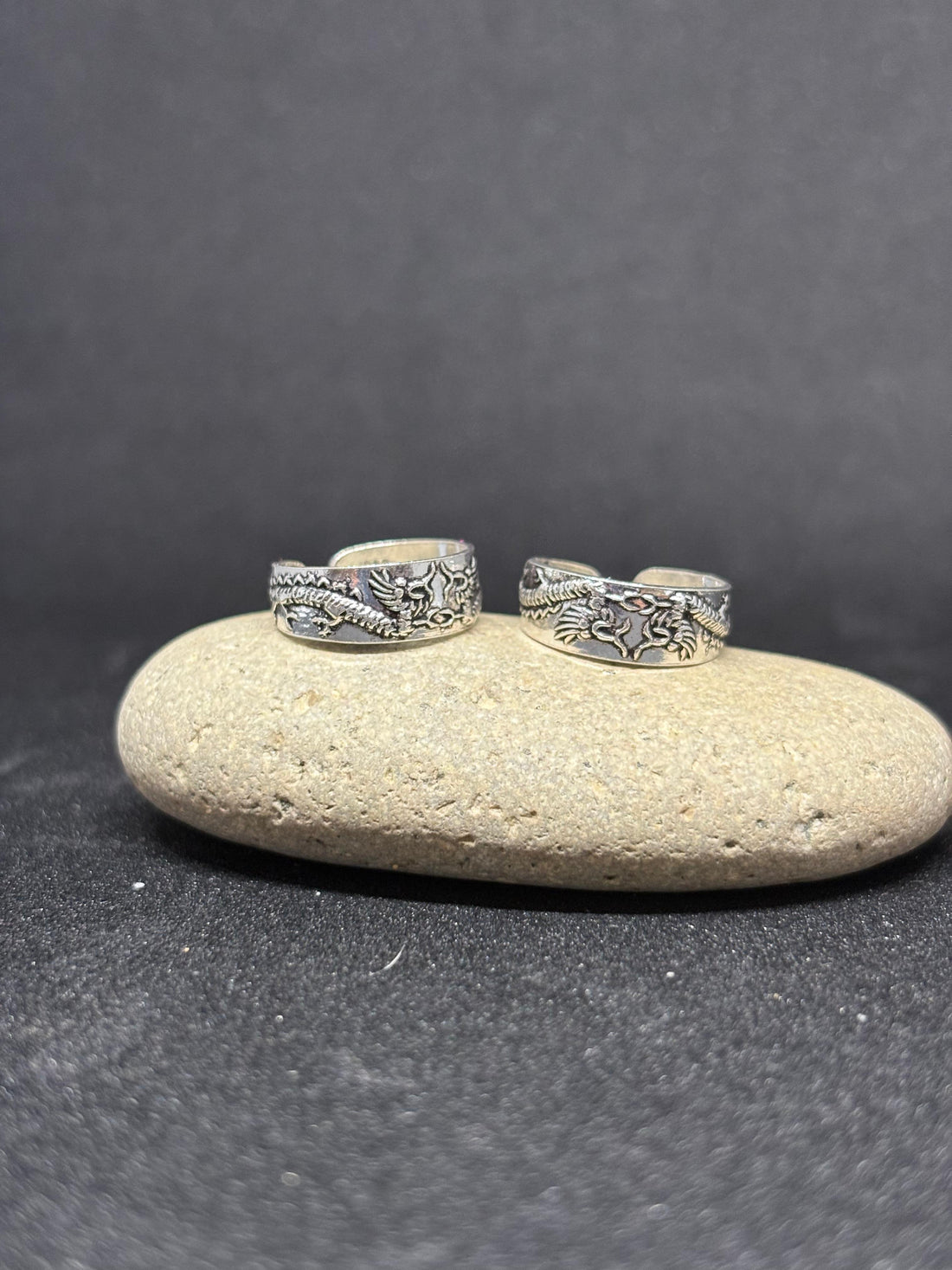 925 Silver Oxidized Toe Rings