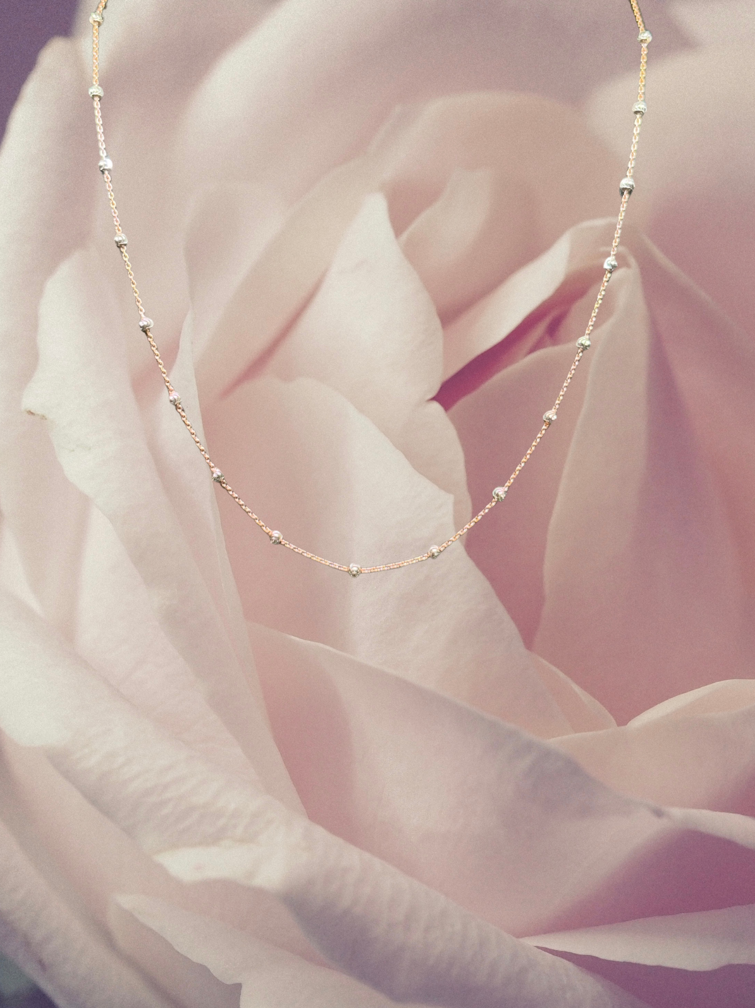 925 Silver Rose gold Plated Neck Chain