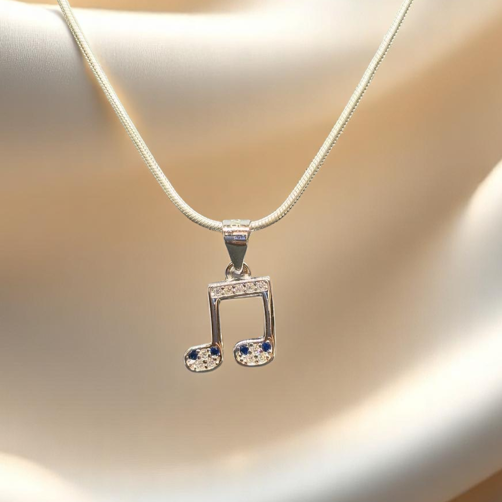 925 Silver Music Note Pendant