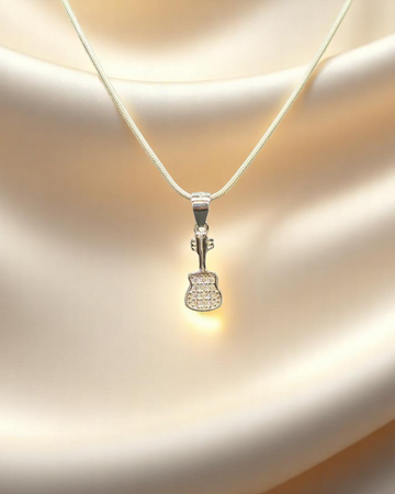 925 Silver Guitar Pendant