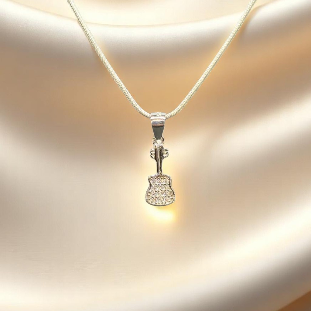 925 Silver Guitar Pendant