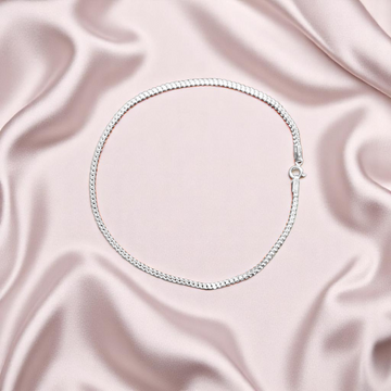 925 Silver Box Type Anklet