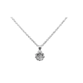 BlingbyAnvika sterling silver necklace with a sparkling cubic zirconia solitaire pendant. Delicate chain, timeless design.