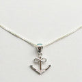 BlingbyAnvika 925 sterling silver anchor pendant with cubic zirconia accents and a delicate chain. Nautical jewelry symbolizing hope and strength.