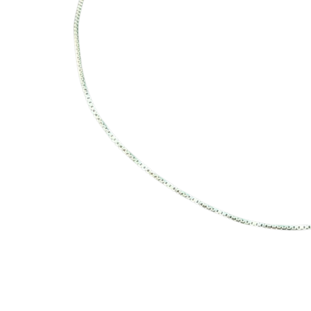 BlingbyAnvika 925 Sterling Silver delicate box neck chain, minimalist design, perfect for layering or standalone wear.