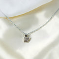 BlingbyAnvika 925 Sterling Silver Delicate Butterfly Pendant with textured wings.