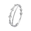 BlingbyAnvika 925 sterling silver flexi kada bracelet featuring a geometric triangle pattern with subtle sparkle.