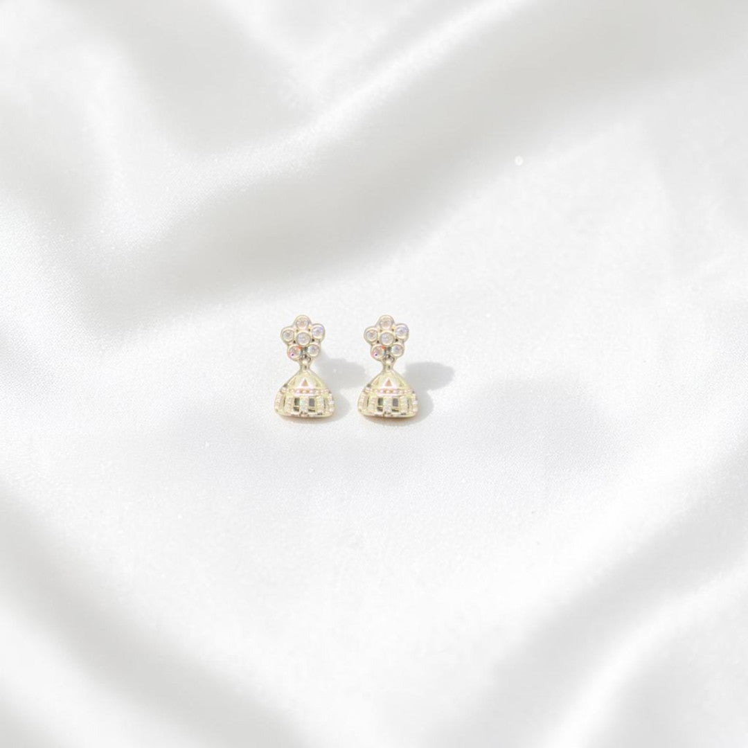 Stunning 925 silver jhumka earrings, featuring intricate detailing for a timeless look.