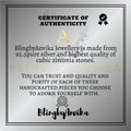 BlingbyAnvika certificate of authenticity for 925 sterling silver and cubic zirconia jewellery