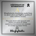 BlingbyAnvika certificate of authenticity for 925 sterling silver and cubic zirconia jewellery