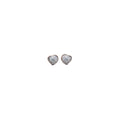 BlingbyAnvika heart-shaped sterling silver stud earrings featuring sparkling AAA-grade zircon stones.