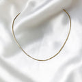 BlingbyAnvika 925 Sterling Silver Rose Gold plated delicate snake chain necklace with shimmering finish.