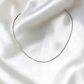 BlingbyAnvika 925 Sterling Silver Rose Gold plated delicate snake chain necklace with shimmering finish.